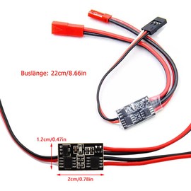 GERUI 2 Stück 20 A Hochstrom-Fernbedienungs-Elektronikschalter 3–30 V RC ferngesteuertes AUX EIN/Aus Schalterrelais für RC Auto LKW Boot LED Licht Drohne