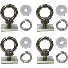 4 Pack Heavy-Duty Stainless Steel Eye Bolt tie Down Anchor kit for roof Rack. Also can be Used for fix The 4WD Awning and Other Accessories.