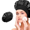 JZK 2Pcs soft satin bonnet, Silk hair wrap, Elastic women