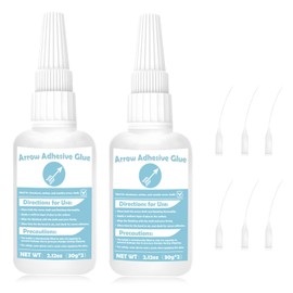 Fletching Glue, Fast Curing Arrow Glue，Archery Accessories for Arrow Fletching, Arrow Inserts, Vanes, Feathers, Arrow Fletching Glue Suitable for Aluminium, Carbon Arrows and Wood Shafts,2 x 30g
