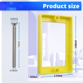 HXH 1/2 Inch Receptacle Outlet Box Extenders, 1 Gang Yellow Electrical Box Extender with 10 Screws(6-32 x 1.25), Power Outlet Extender for Junction Boxes and Light Switches(Pack of 5).