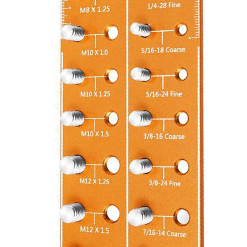 Nut and Bolt Thread Checker 14 Inch and 14 Metric