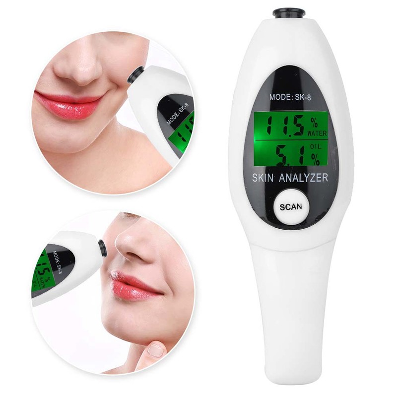 Digital LCD Display Precision Skin Sensor Tester Facial Moisture Water