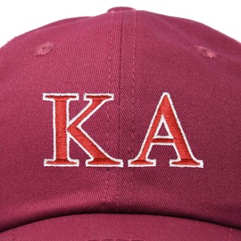 DALIX Kappa Alpha Order Fraternity Greek Letters Ball Cap Embroidered Hat in Maroon