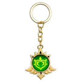 AOBIURV G Themed Series Vision Keychain Green G Impact Vision Themed Series Cool Gifts For Men Boy Birthday Unique Gifts Ideas For Men Game boyfriend Husband Son Dad Star Keyring
