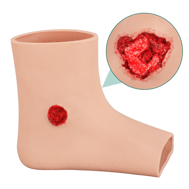 GSW Ankle Simulation Sleeves Kit, Wound Packing Trainer for Educational