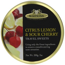 Simpkins Citrus, Lemon and Sour Cherry Drops 200 g (Pack of 6)