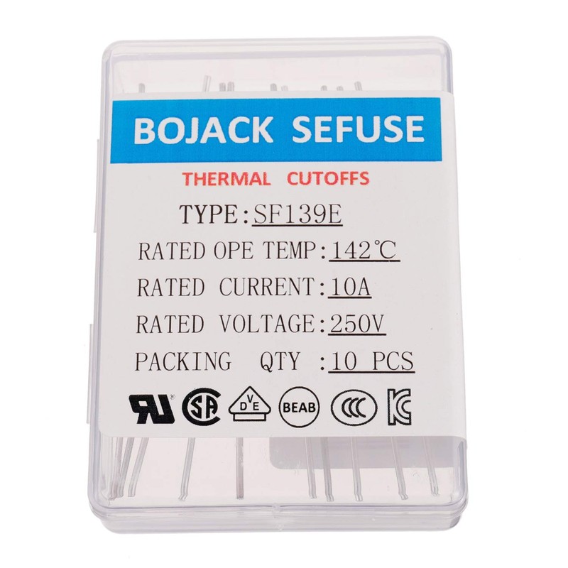 BOJACK SF139E SEFUSE 10A 250V Thermal Fuses 142 Degrees Celsius