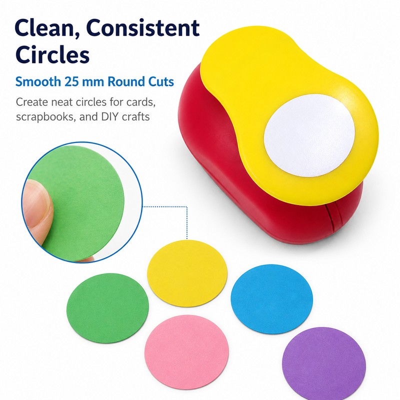 1 Inch Circle Paper Punch for Crafts – Manual 25