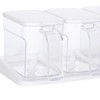 Seasoning Box Set Plastic Clear 3 Grids Large Capacity Condiment