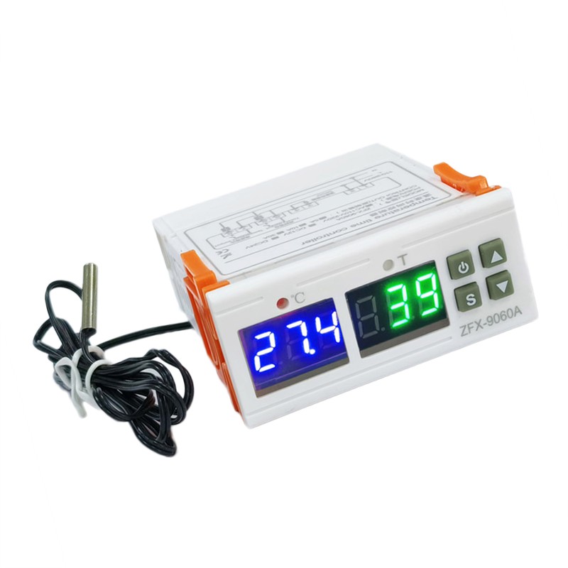 ZFX-9060A Digital Temperature Controller Intelligent Temperature Regulator AC110-220V 10A Timing