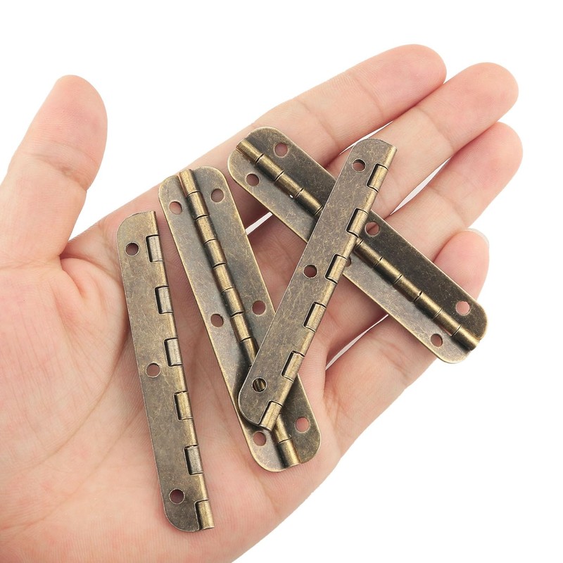 ITROLLE 4PCS 180 Degree Long Bronze Plated Piano Hinges Wooden