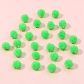 Pack of 1000 Colourful Mini Pompoms for Crafts, 10 mm, Fluffy Pom Poms, Plush Balls, Small Pompoms, Felt Balls for Birthday, Wedding, Craft, Christmas, DIY, Sewing Decorations, Green A