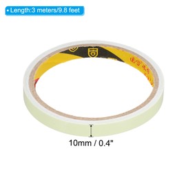 PATIKIL Luminous Tape 10 mm x 3 Metres, 1 Roll Fluorescent Tape, Luminous Reflective Tape, Black Light Glow Tape for Party, Green