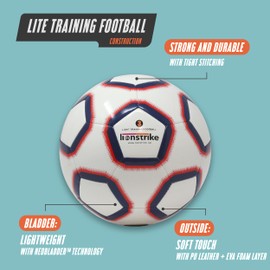 Lionstrike Size 2 Lite Football with NeoBladder Technology, Lightweight Kids Football (Ages 2-4), Boys/Girls, Indoor or Outdoor Training Coaching Football (Yellow)