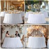 White Round Tulle Tablecloth 48 Inch Tulle Round Table Skirt