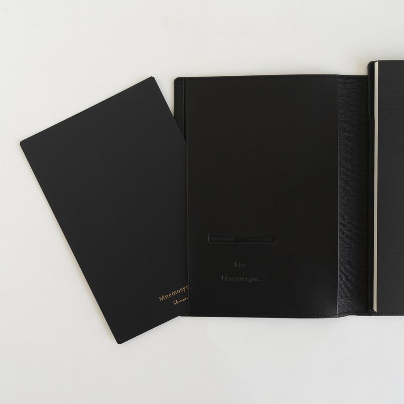 Maruman Mnemosyne Notepad with Cover and Eraser, A5, Black MNP-05