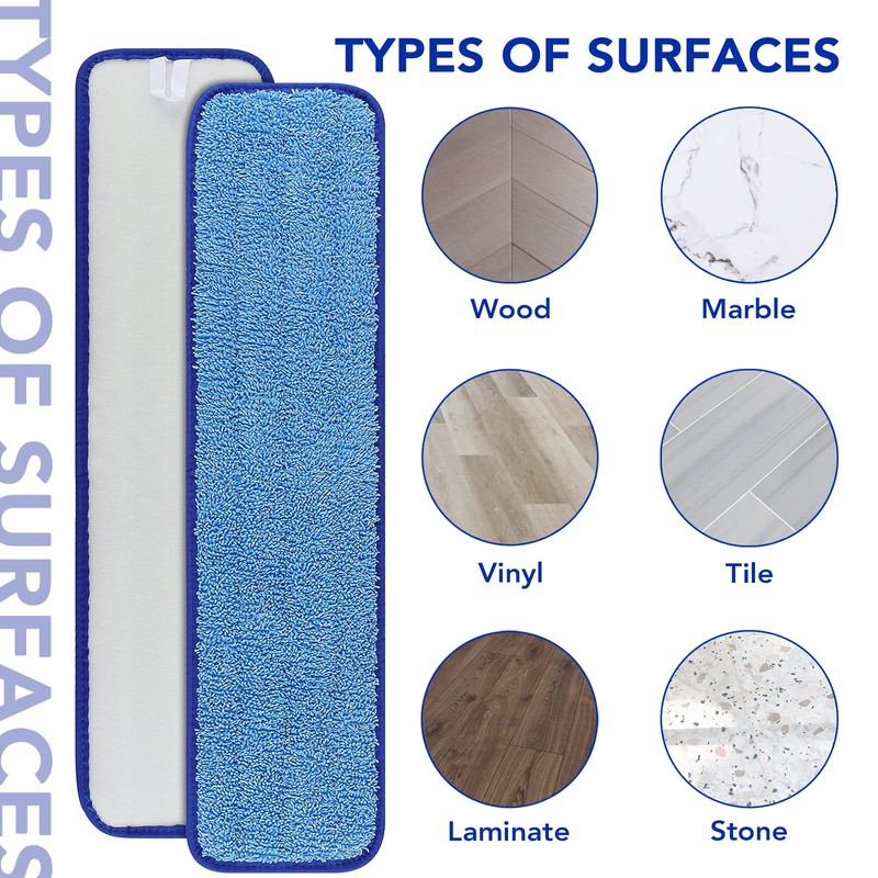 Replacement Microfiber Pad for Rubbermaid Commercial 18 inches Mop Head,
