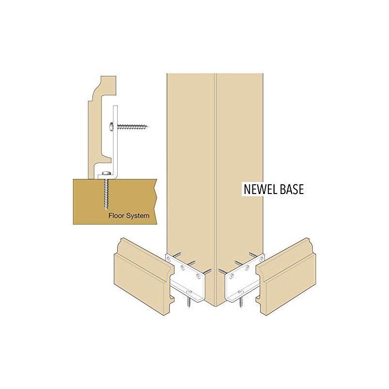 Surewood 5 in. Unfinished Oak Box Newel Attachment Kit