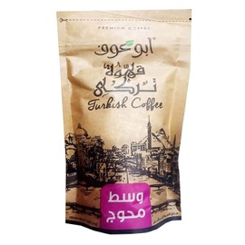 Abu Auf AbuAuf Oriental Original Turkish Coffee Cafe Arabic Arabian Arabica Ground Roasted Mud Coffee Medium Roast Blend ( Medium Roast Blend 7.05 oz / 200 gm )