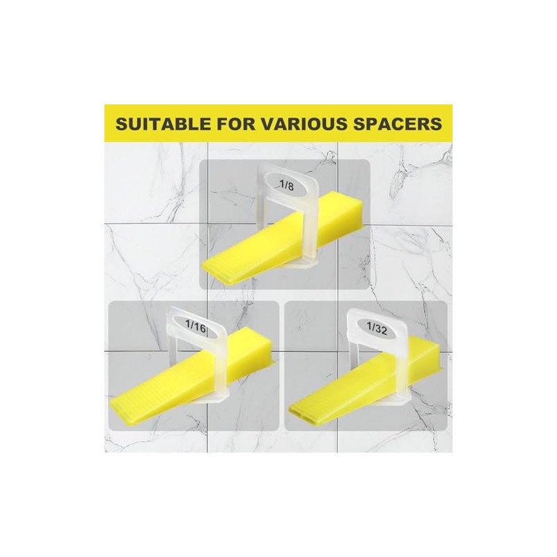 DGSL Tile Leveling System Tile Wedges, 200PCS Reusable Tile Leveling