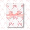 JarThenaAMCS 6 Sheets Pink Bow Wrapping Paper -Not Roll- Gift