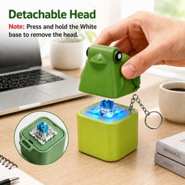 2PCS Frog Keychain Fidget Clicker Toy for Stress & Anxiety & Fun