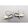 Rainbow Pink Butterfly Earrings Drop Dangle Silver Trim Hook Fasteners