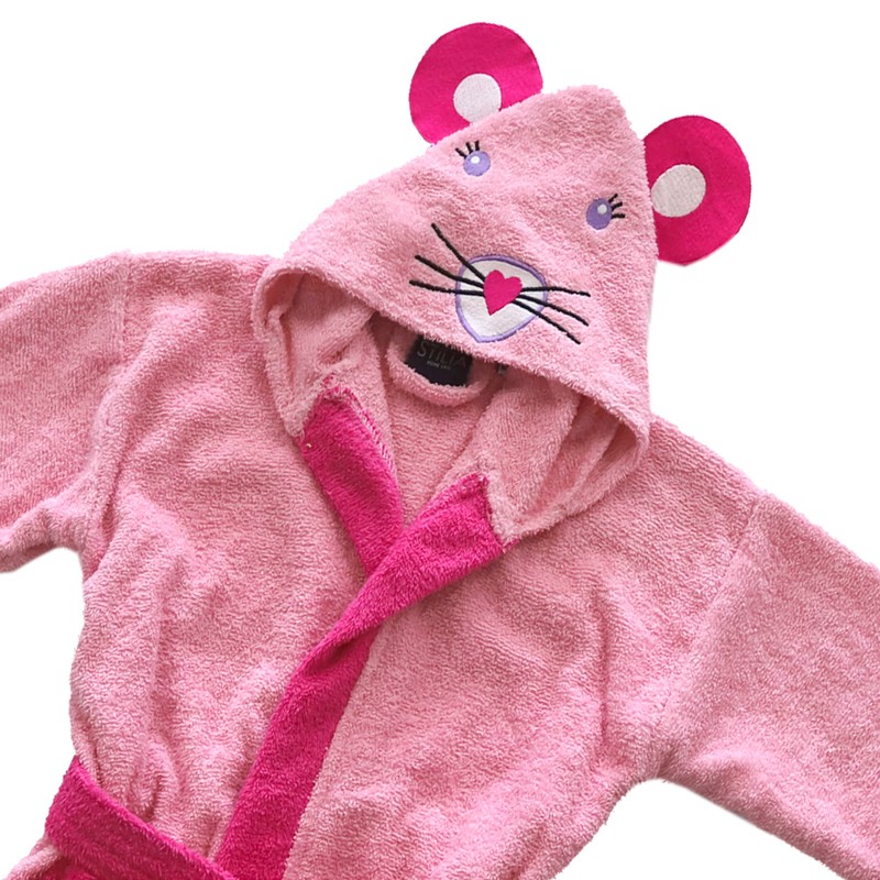 LEBENGOOD - Bathrobe for Girls, Children - 100% Cotton Oeko-Tex®