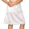 I.C. Collections Big Girls White Nylon Half Slip Silk and