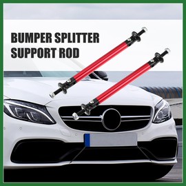 Motoforti 1pair 100mm 3.94" Splitter Support Rods Adjustable Front Rear Bumper Lip Splitter Strut Rod Tie Support Bars Fit Most Vehicle Red Long-lasting
