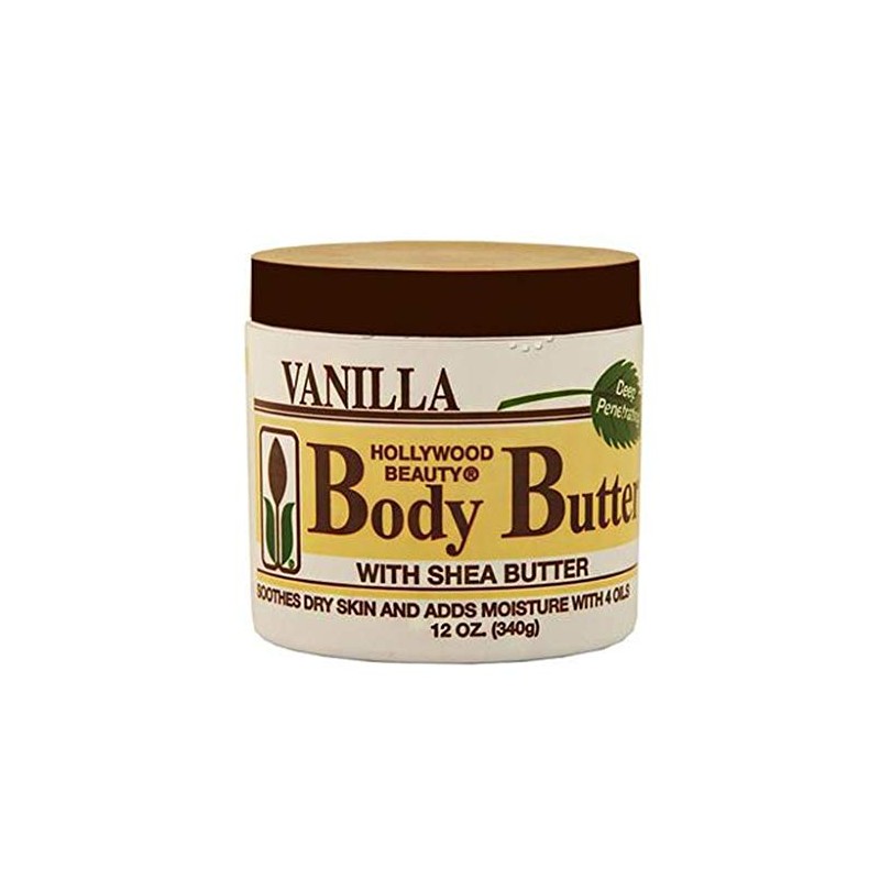 Hollywood Beauty Body Butter With Shea Butter, Vanilla - 12