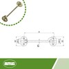 AMIG – Thresen Latch 6 – 125 Polished Brass Screen