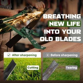 Lawn Mower Blade Sharpener, Lawnmower Blade Sharpening Tool with Blade Balancer, Blade Sharpner Kit