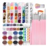 21pcs Kit De Pinceles Para Uñas Acrilico Manicura Decoración