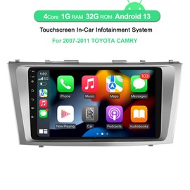 Podofo For 2007-2011 TOYOTA CAMRY Android 13 CarPlay Car Stereo Radio GPS Navi WiFi BT