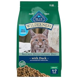 BLUE WILDERNESS Blue Buffalo Wilderness Duck Supports Health and Wellness High-Protein & Grain-Free Healthy Adult Dry Cat Food 11 lbs.