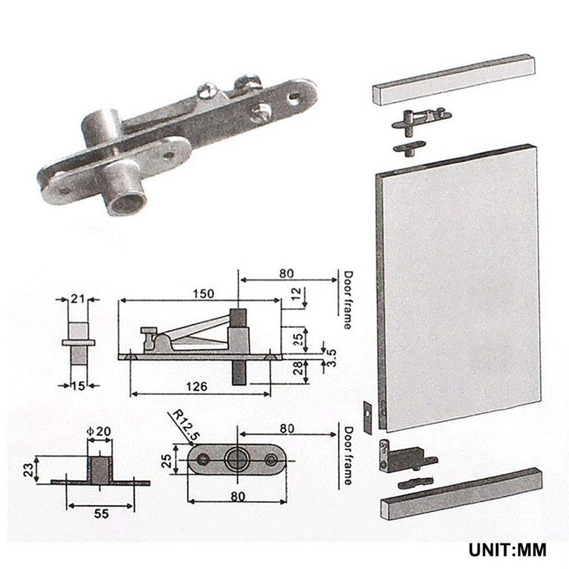 TamBee Self Closing Door Pivot Hinges Heavy Duty Hinges for