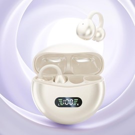 vashoy Open ear headphones,ai translator earbuds, Bluetooth 5.4 Sports Headphones,clip on earbuds, IPX5 Waterproof, Digital Display LED, Open Type, Suitable for Sports/Fitness/Running