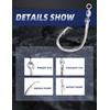BLUEWING Offset Circle Hook with Swivel 5pcs Stainless Steel Fishing