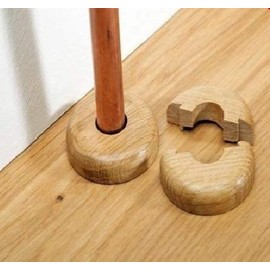 Oak Colour Wooden Radiator Pipe Collars 15mm Easy Split 8pcs