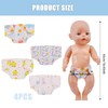 SNONESIY Pack of 4 Nappies Barby Born, Doll Nappies 43