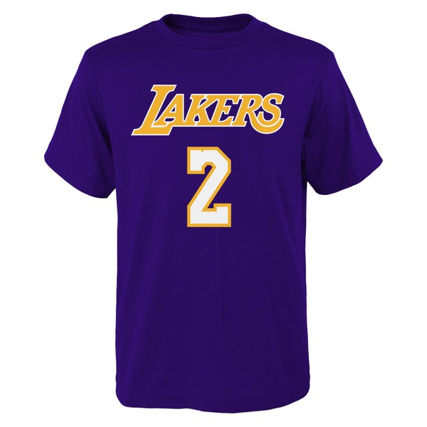Lonzo Ball Los Angeles Lakers Youth Purple Name and Number Player T-Shirt Small 8