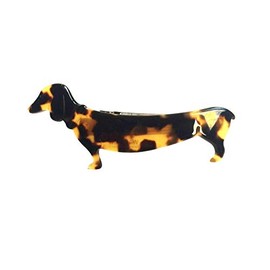Wardani, Dachshund, wiener dog, French tortoiseshell Barrette. handmade in France (Tokyo)
