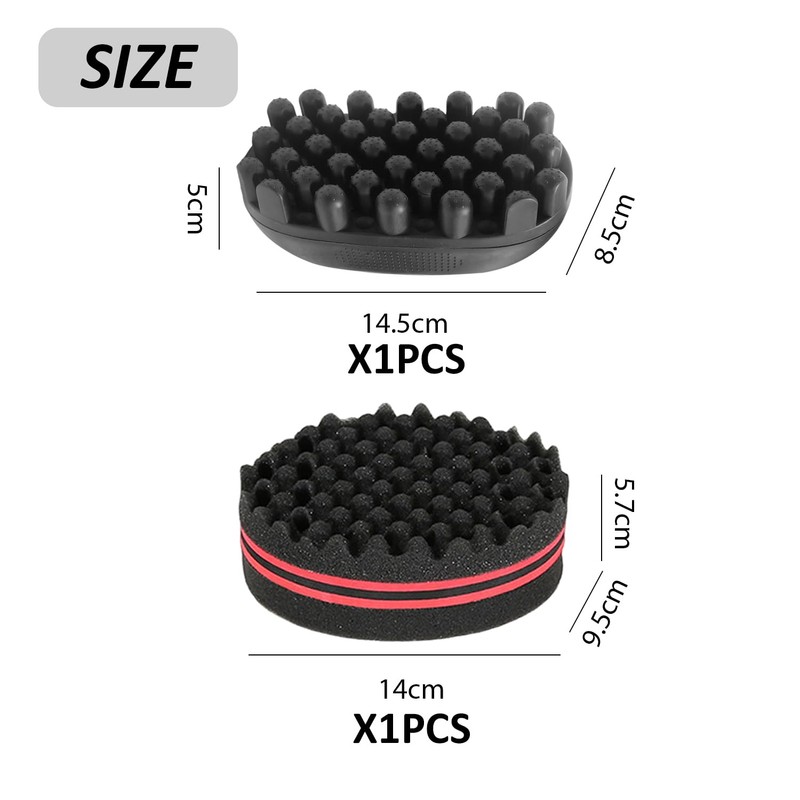 2 pieces rubber hair brushes, hair combs, hair care tools,