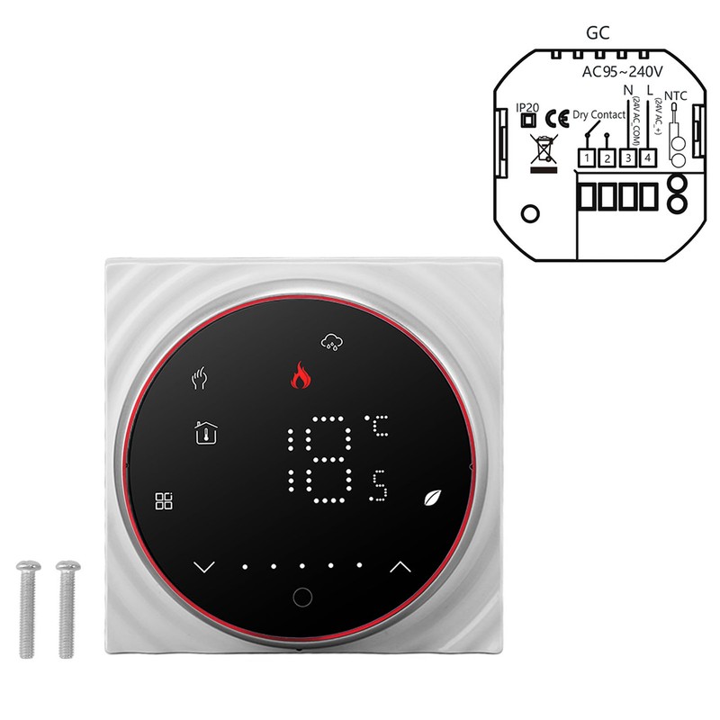 LED Smart Thermostat for Water Heating Programmable Thermostat Accurate 7
