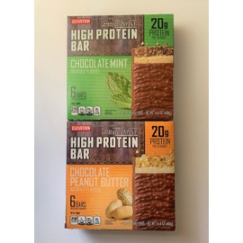 Millville Elevation Mint Chocolate and Chocolate Peanut Butter High Protein Bars 14.4oz 408g (Pack of Two)