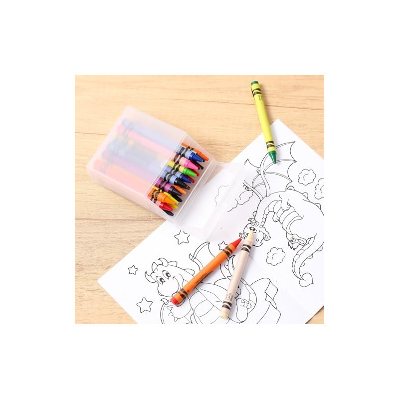 Clabby 4 Pcs Plastic Clear Crayon Box Bulk Clear Crayon