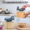 Rice Storage Container, Clear PP Plastic Grain Storage Container with