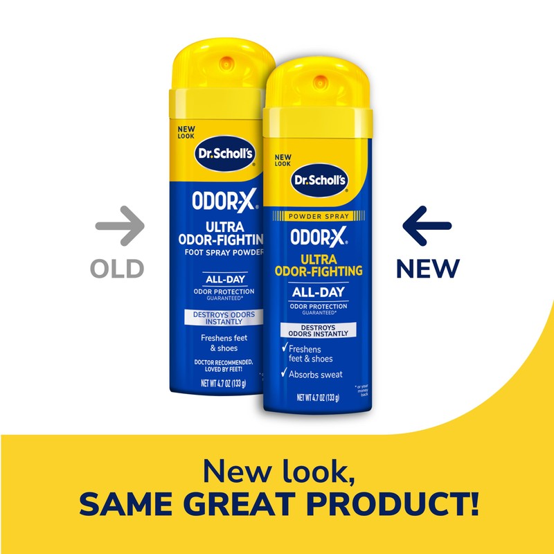 Dr. Scholl’s Odor-X ODOR-FIGHTING Spray-Powder // All-Day Odor Protection and